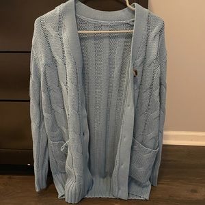 Blue cardigan